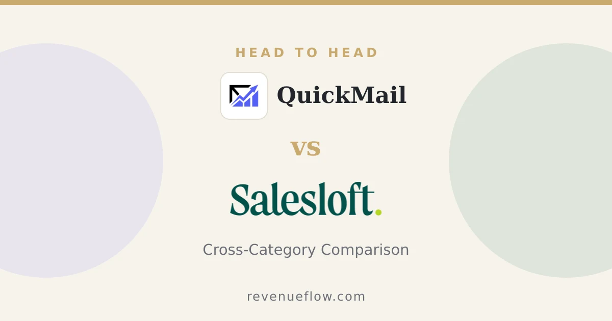 Branded cover: QuickMail vs Salesloft: Cross-Category Comparison