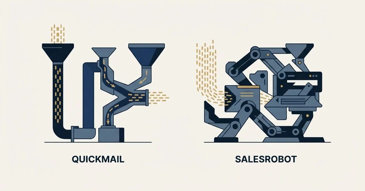 Editorial illustration for QuickMail vs SalesRobot