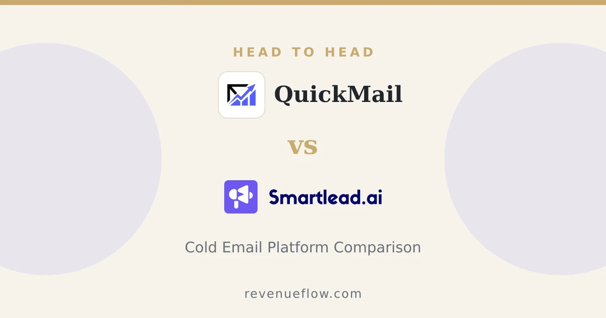 Branded cover: QuickMail vs Smartlead: Cold Email Platform Comparison