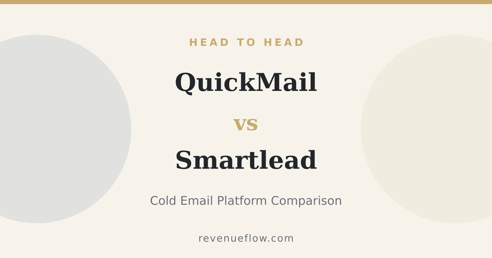 Branded cover: QuickMail vs Smartlead: Cold Email Platform Comparison