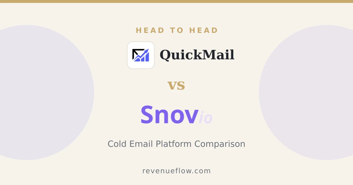 Branded cover: QuickMail vs Snov.io: Cold Email Platform Comparison