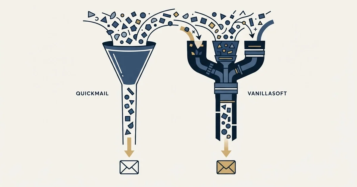 Editorial illustration for QuickMail vs Vanillasoft