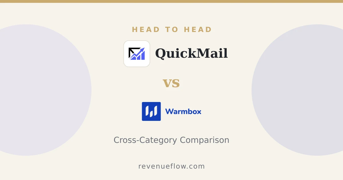 Branded cover: QuickMail vs Warmbox: Cross-Category Comparison