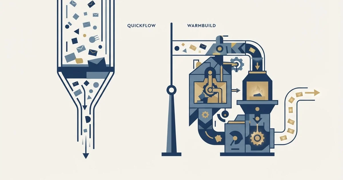 Editorial illustration for QuickMail vs Warmforge
