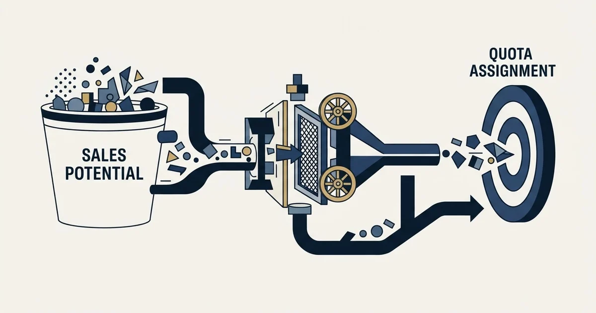 Editorial illustration for Sales Quota