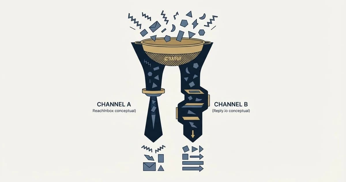 Editorial illustration for ReachInbox vs Reply.io
