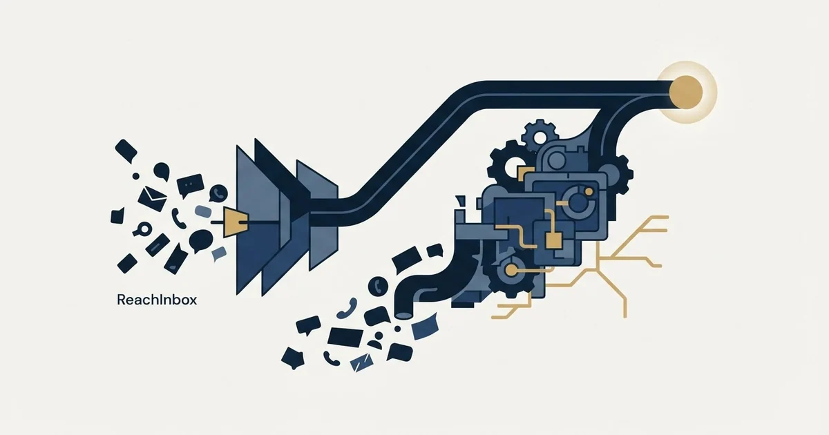 Editorial illustration for ReachInbox vs Revenue.io