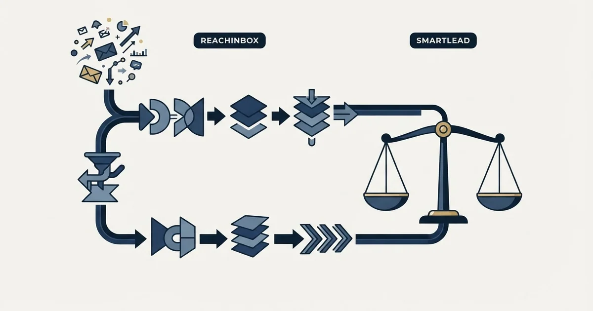 Editorial illustration for ReachInbox vs Smartlead