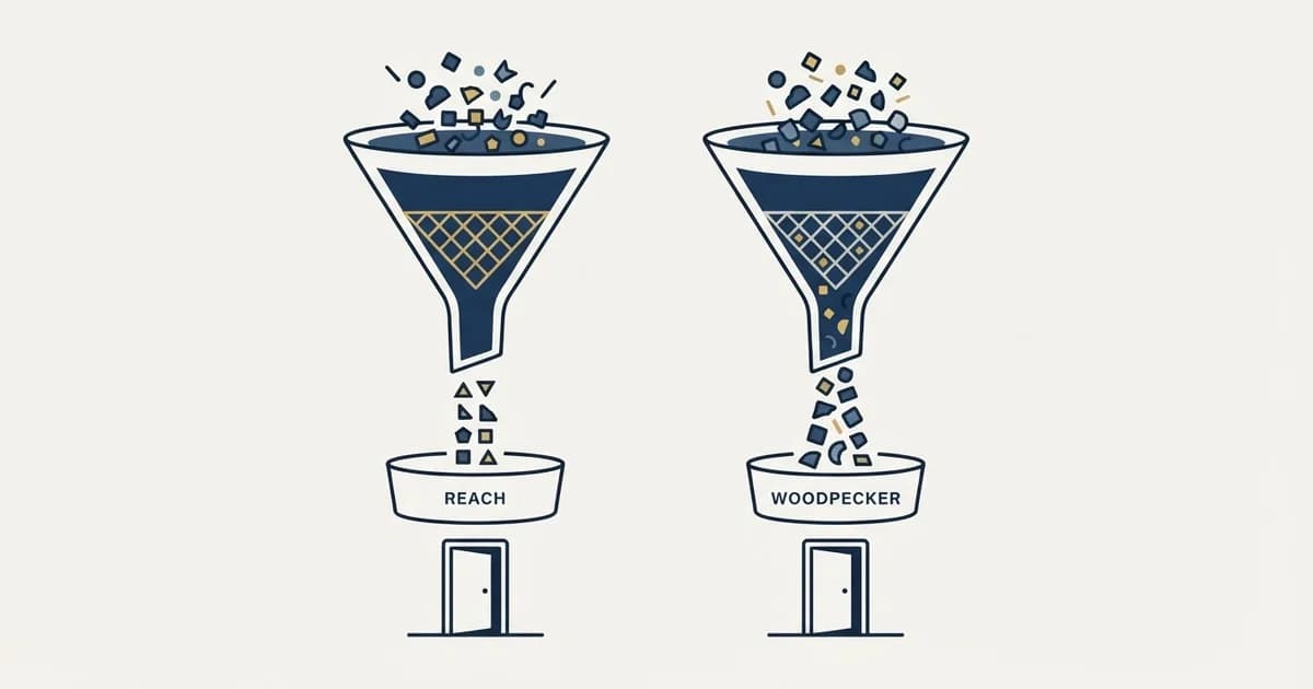 Editorial illustration for ReachInbox vs Woodpecker