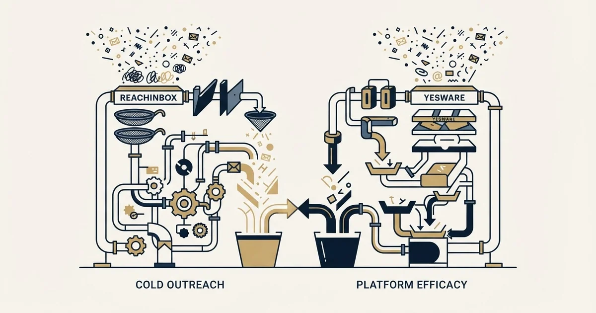 Editorial illustration for ReachInbox vs Yesware