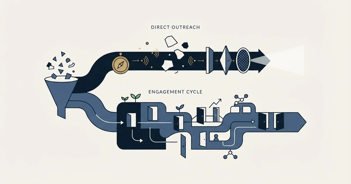 Editorial illustration for ReachInbox vs Zeekeo
