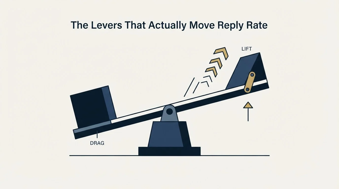 Section illustration: The Levers That Actually Move Reply Rate