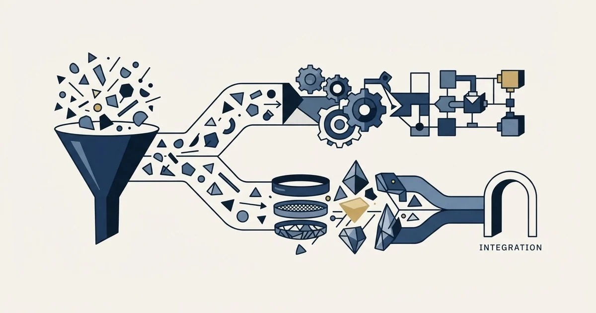 Editorial illustration for Regie.ai vs TheirStack