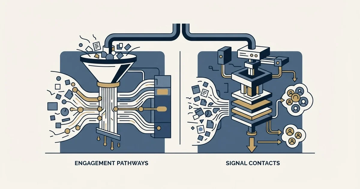 Editorial illustration for Regie.ai vs UserGems