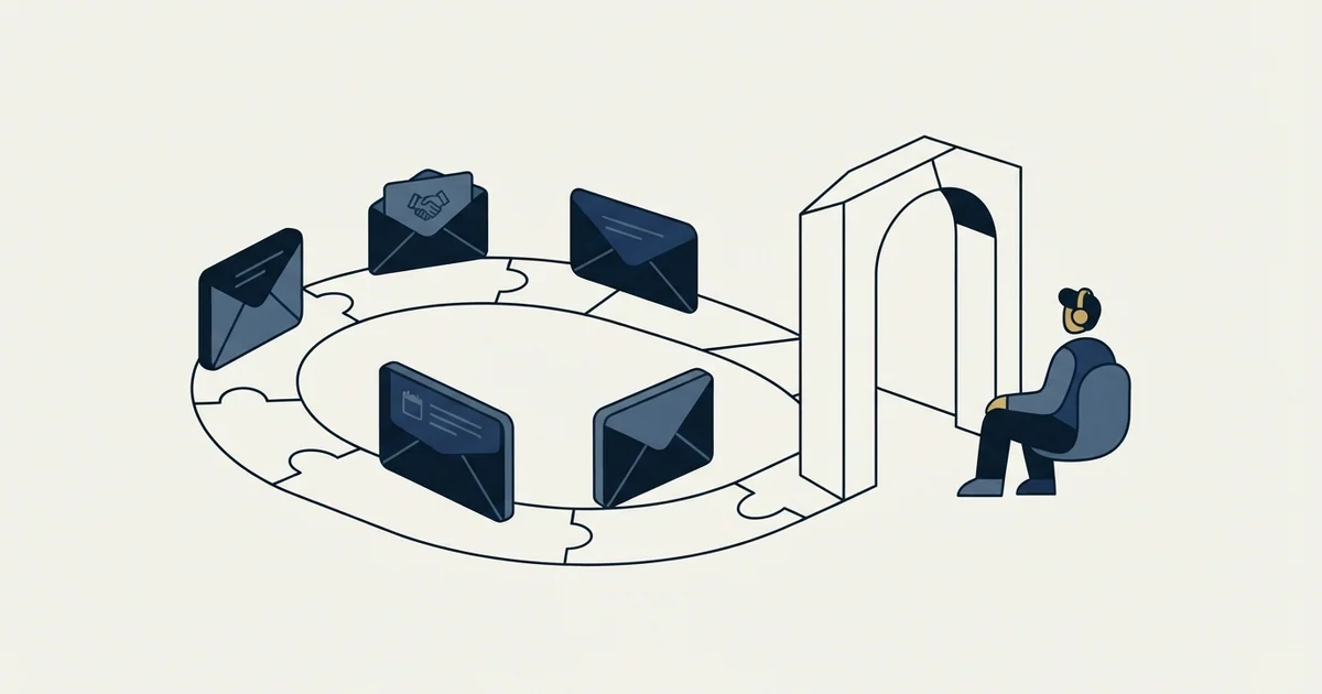 Editorial illustration for Meeting Reminder Emails