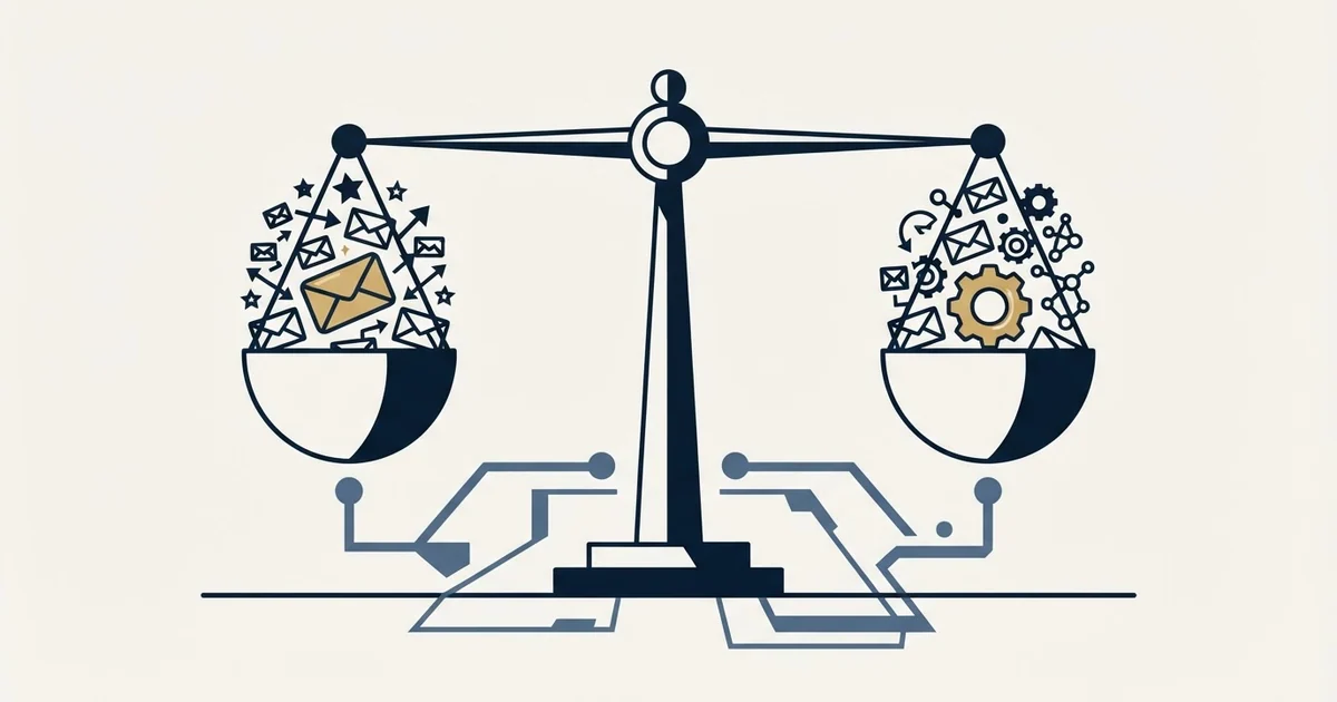Editorial illustration for Reply.io vs SalesBlink