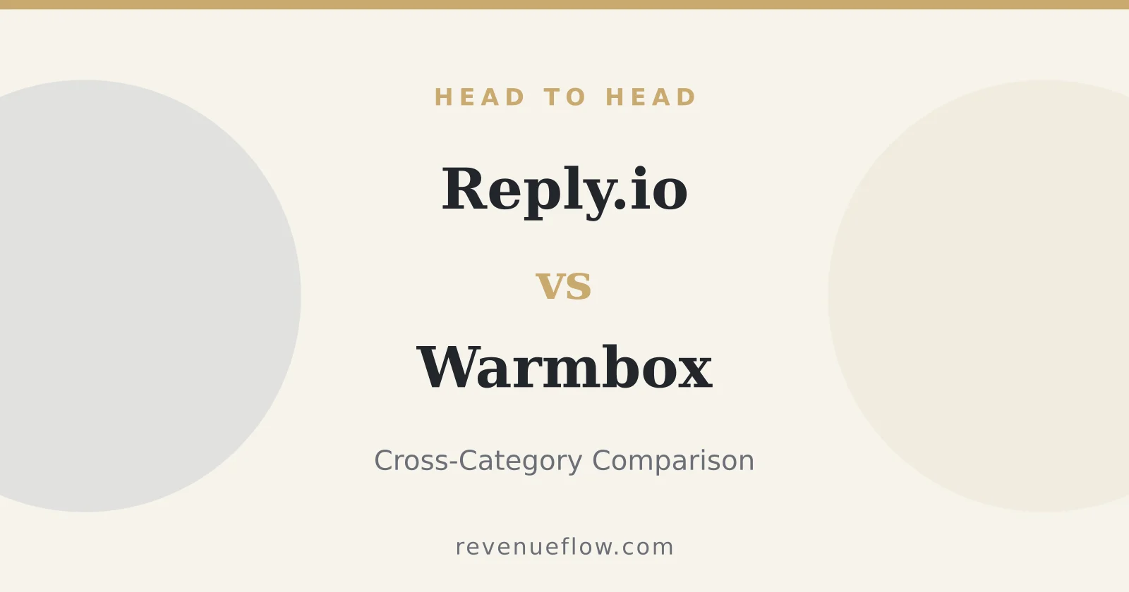 Branded cover: Reply.io vs Warmbox: Cross-Category Comparison