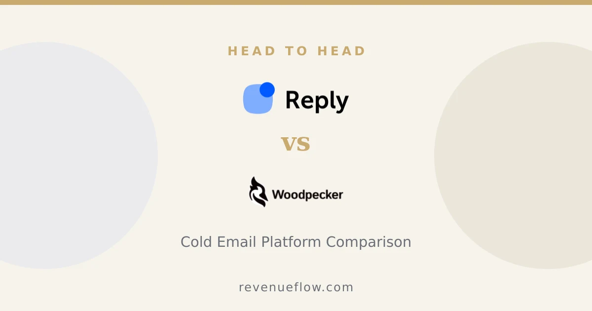 Branded cover: Reply.io vs Woodpecker: Cold Email Platform Comparison