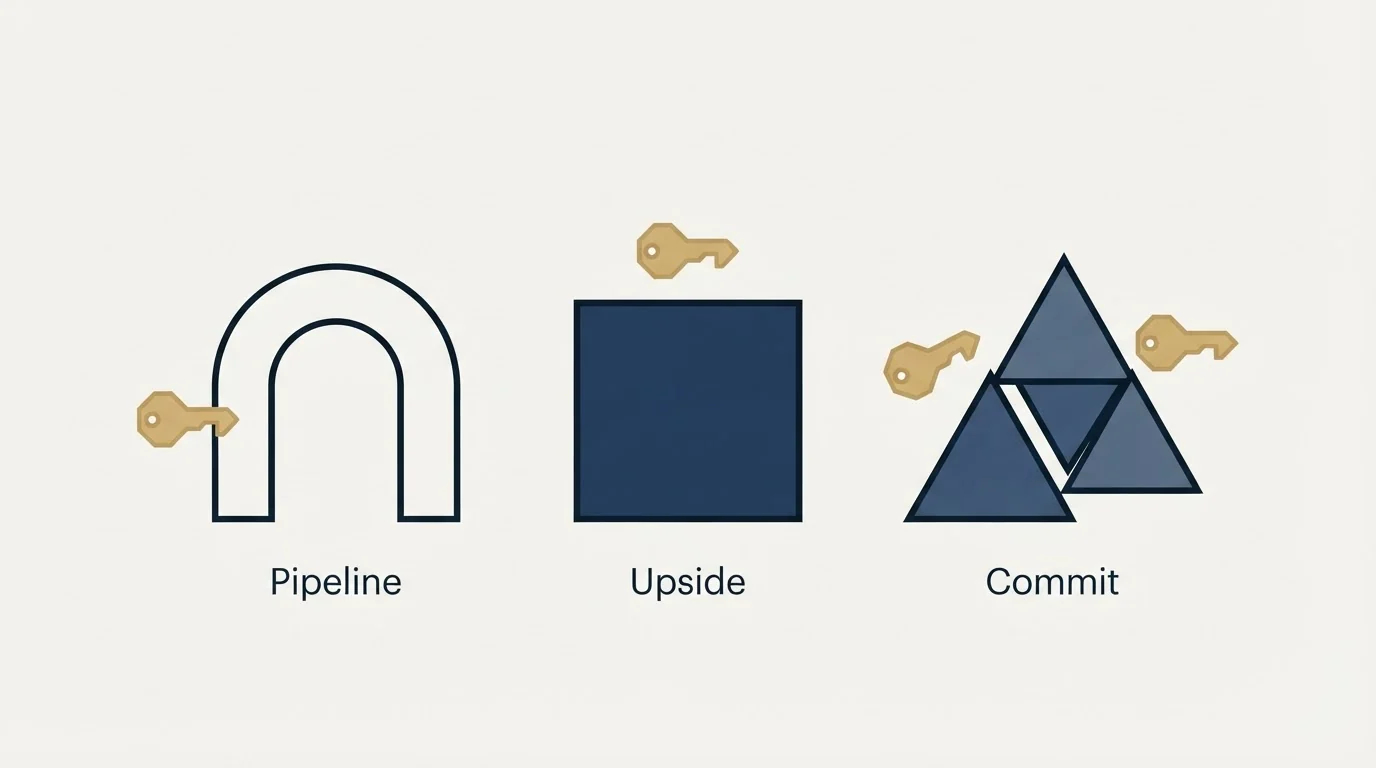 Section illustration: The three forecast categories, with entry criteria