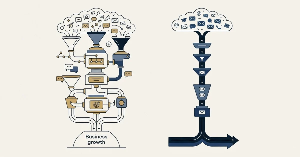 Editorial illustration for Revenue.io vs SmartReach.io