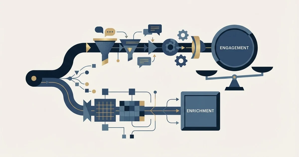 Editorial illustration for Revenue.io vs TheirStack