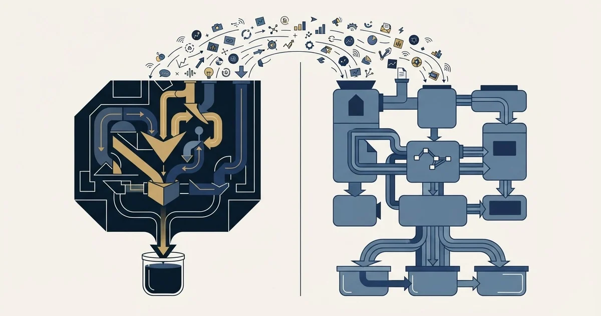 Editorial illustration for Revenue.io vs Zoho CRM