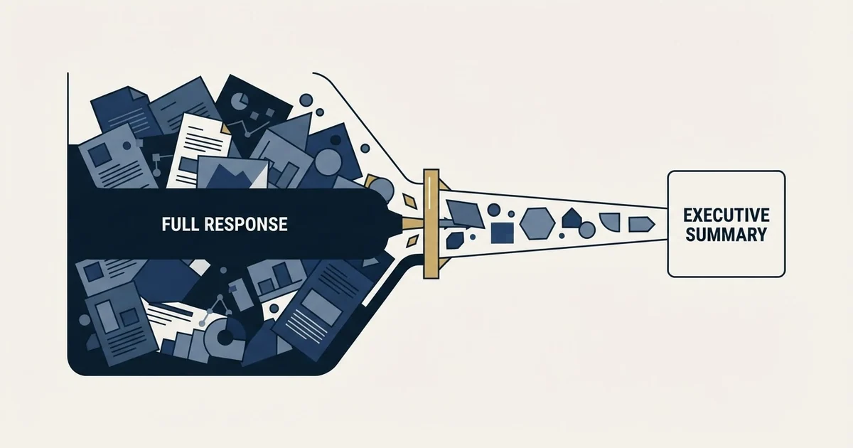 Editorial illustration for RFP Response Executive Summary Sample