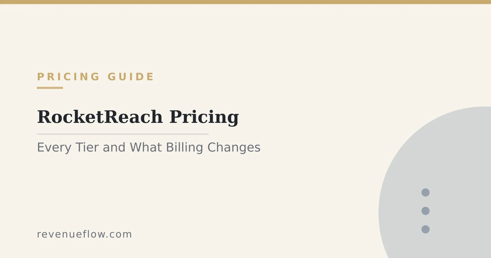 Branded cover: RocketReach Pricing: Every Tier, and What Annual Billing Changes
