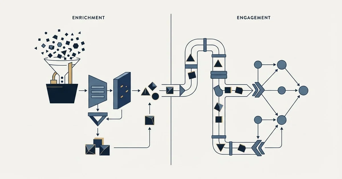 Editorial illustration for RocketReach vs Salesflow