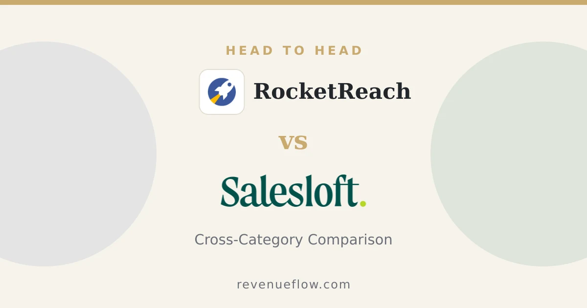 Branded cover: RocketReach vs Salesloft: Cross-Category Comparison