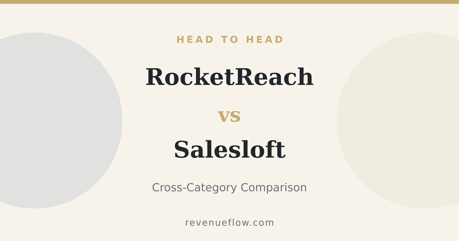Branded cover: RocketReach vs Salesloft: Cross-Category Comparison