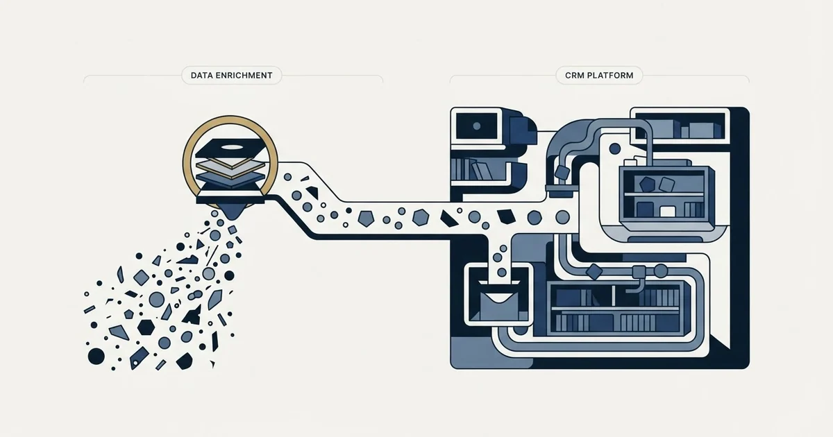 Editorial illustration for RocketReach vs Salesmate