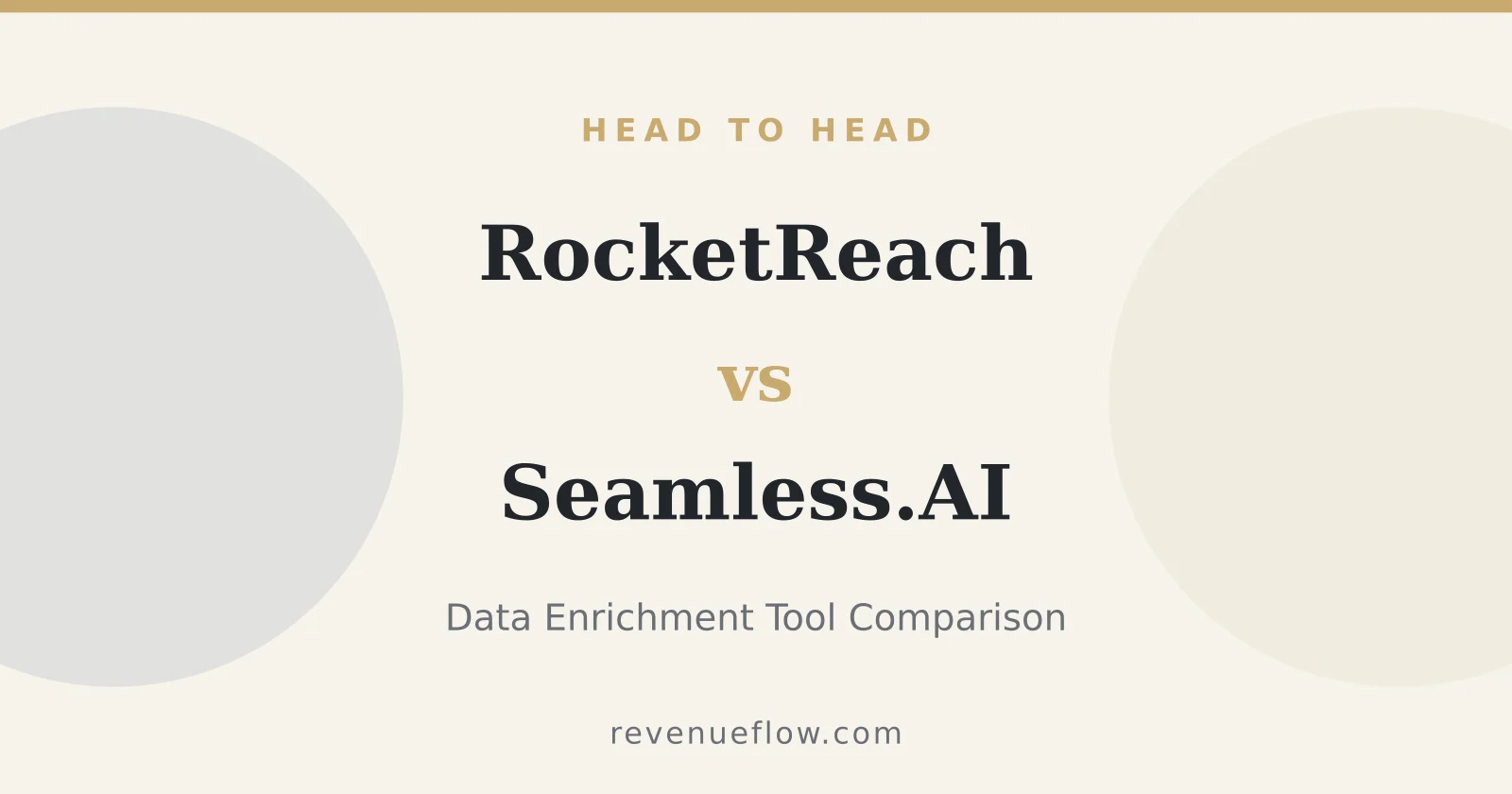 Branded cover: RocketReach vs Seamless.AI: Data Enrichment Tool Comparison