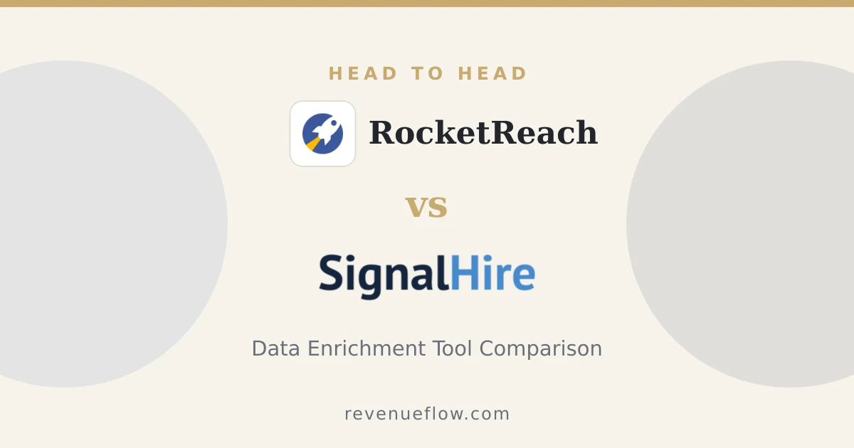 Branded cover: RocketReach vs SignalHire: Data Enrichment Tool Comparison