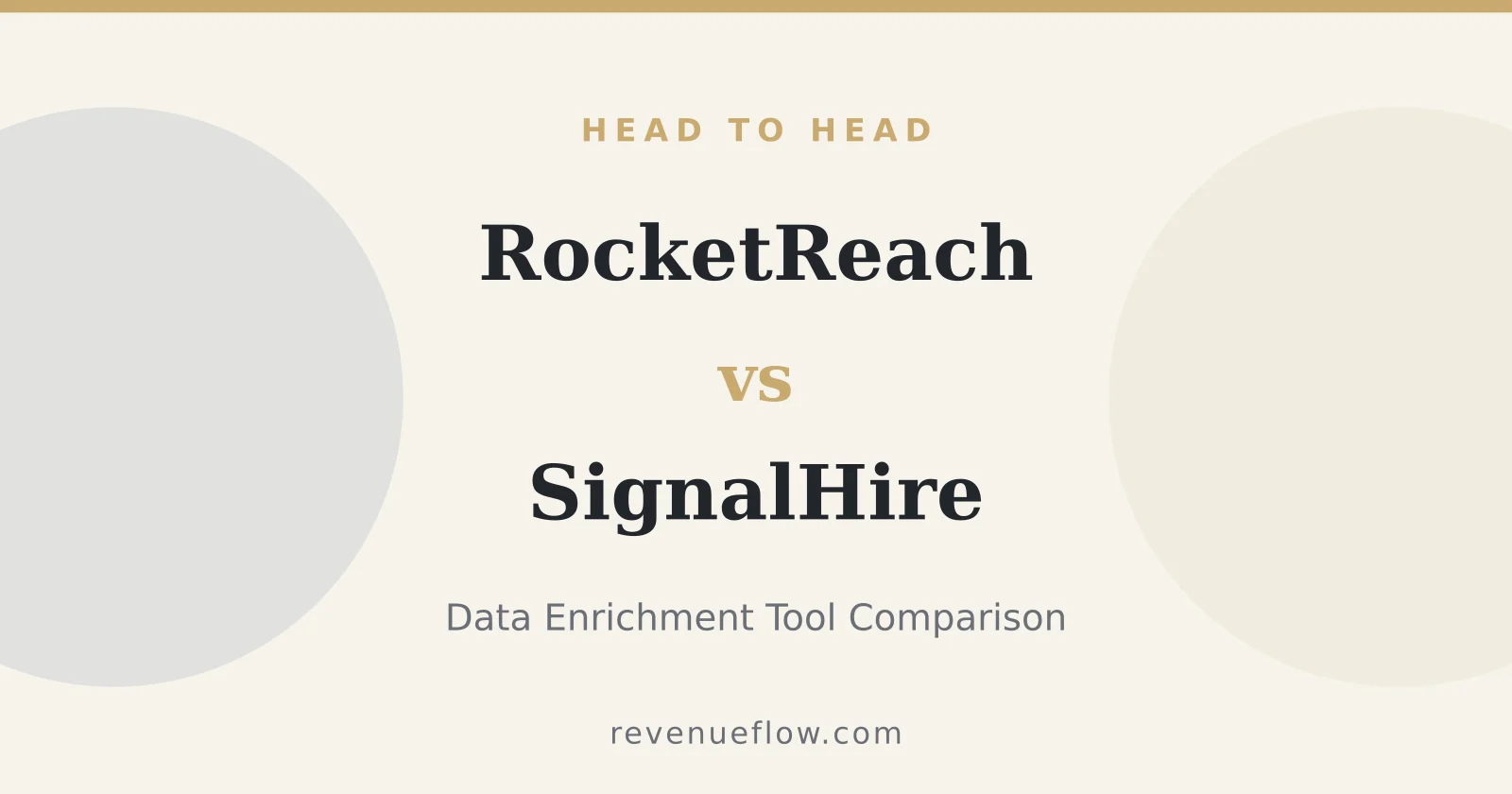 Branded cover: RocketReach vs SignalHire: Data Enrichment Tool Comparison
