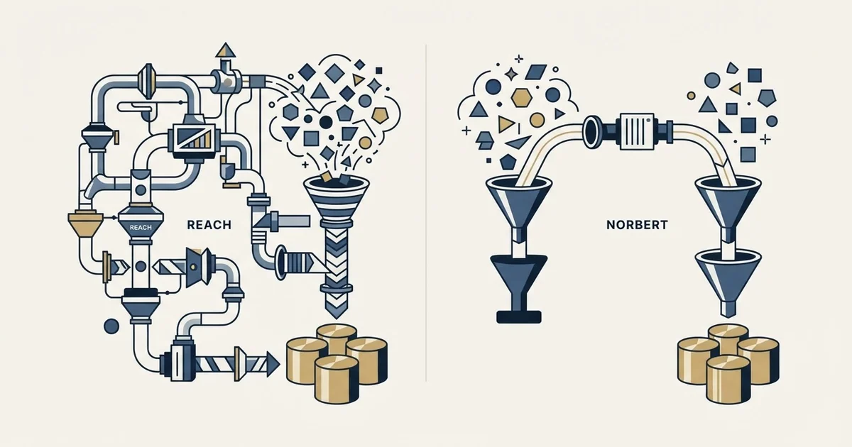 Editorial illustration for RocketReach vs VoilaNorbert