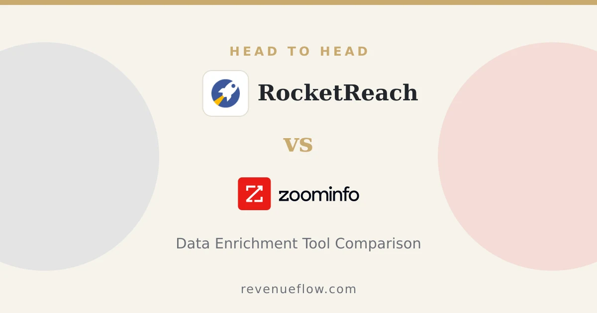 Branded cover: RocketReach vs ZoomInfo: Data Enrichment Tool Comparison