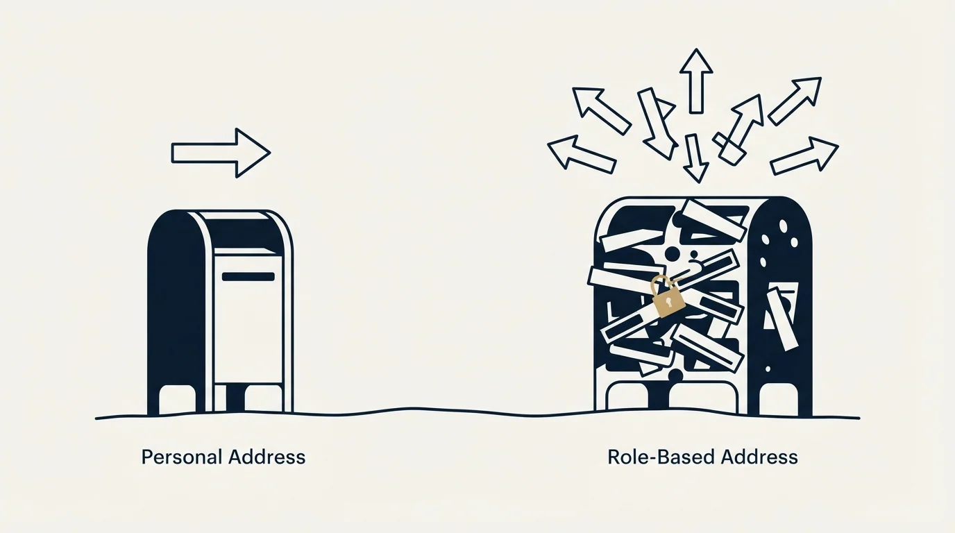 Section illustration: Why they carry more risk than a personal address