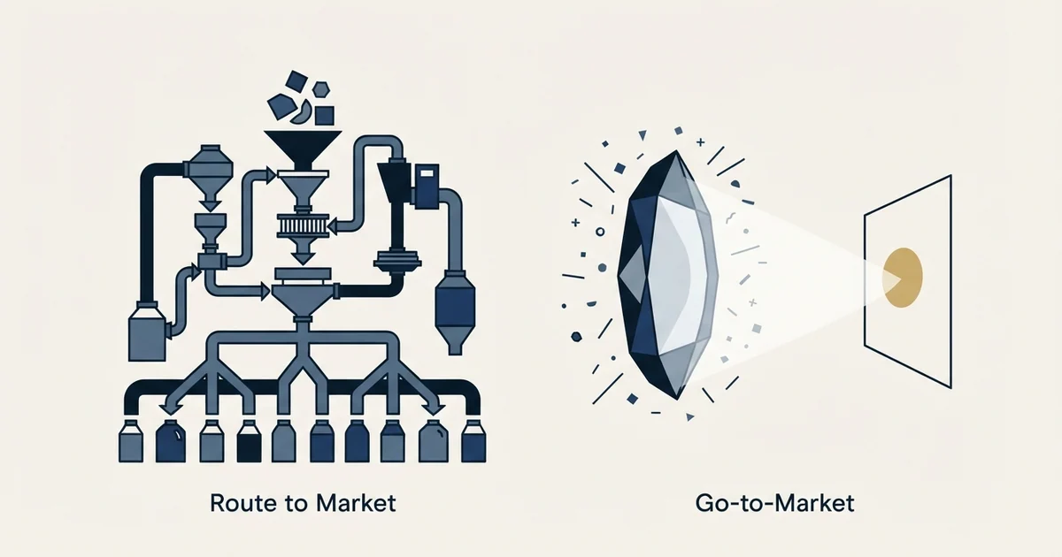 Editorial illustration for Route to Market vs Go-to-Market