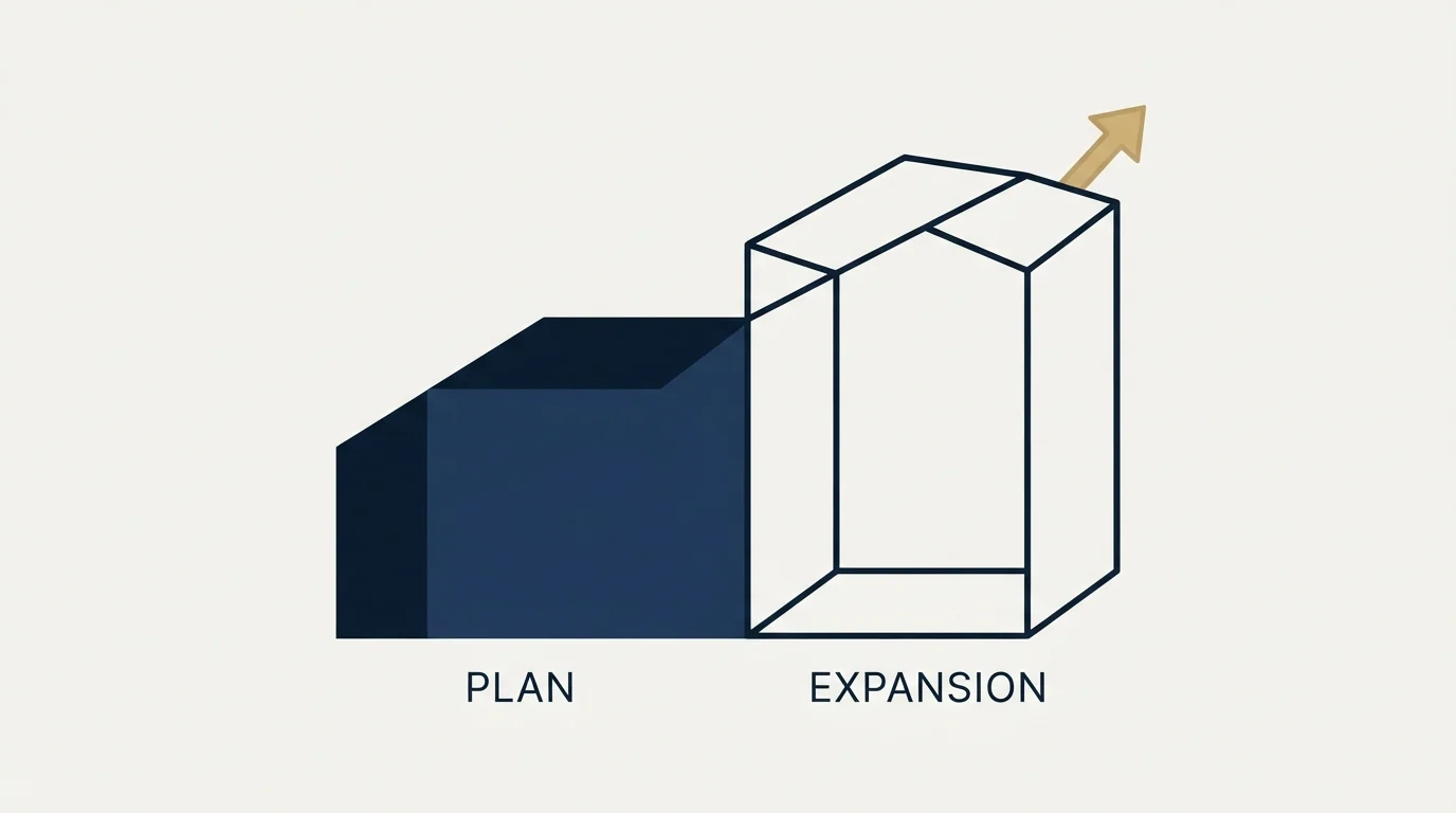 Section illustration: Expansion demand, which is half the revenue and none of
