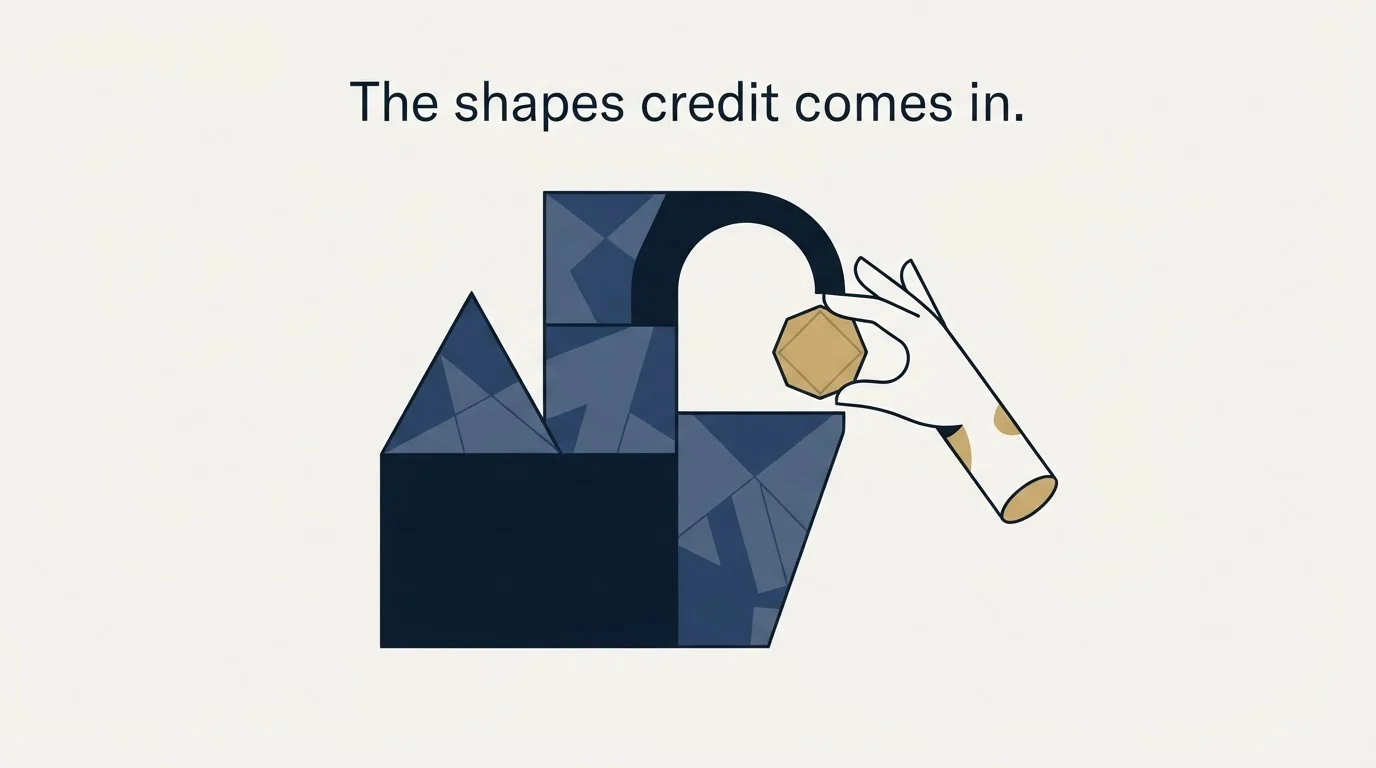 Section illustration: The shapes credit comes in