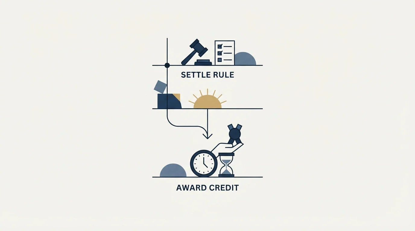Section illustration: When the credit is awarded is its own decision