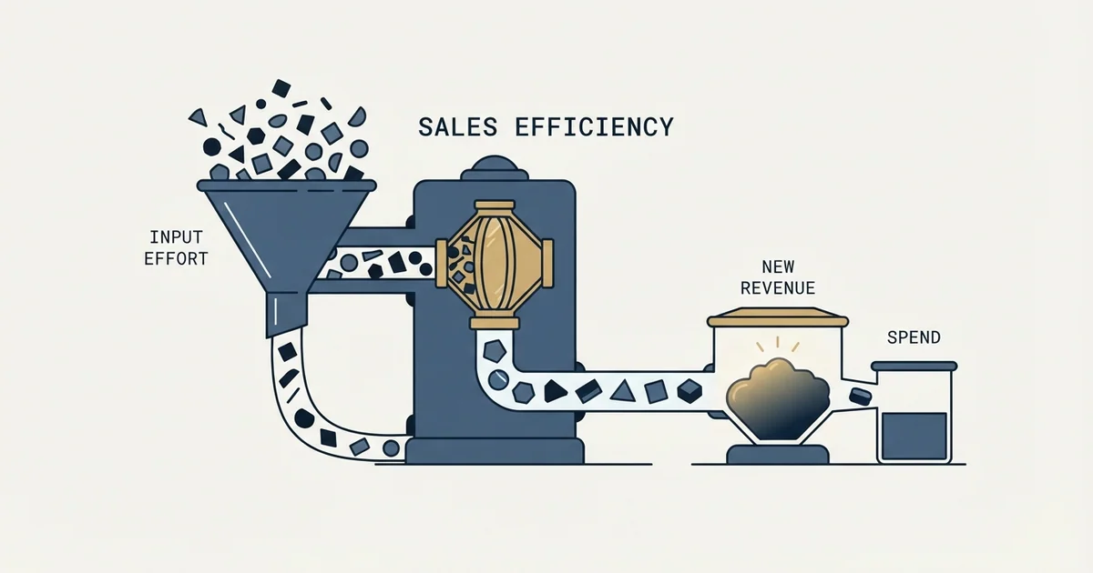 Editorial illustration for Sales Efficiency