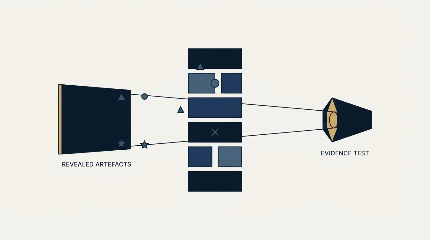 Section illustration: The evidence test, applied to a stack you already own