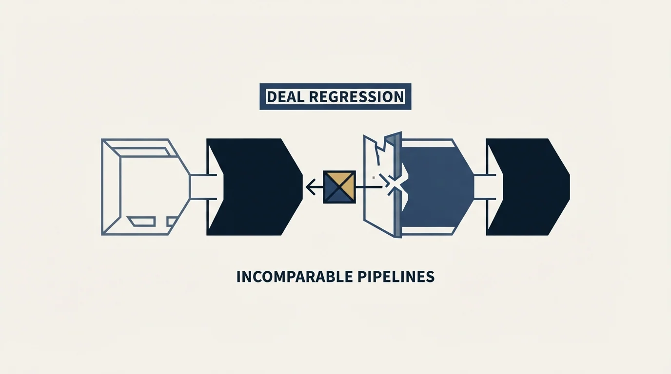 Section illustration: Deals move backwards, and pipelines that forbid it lie