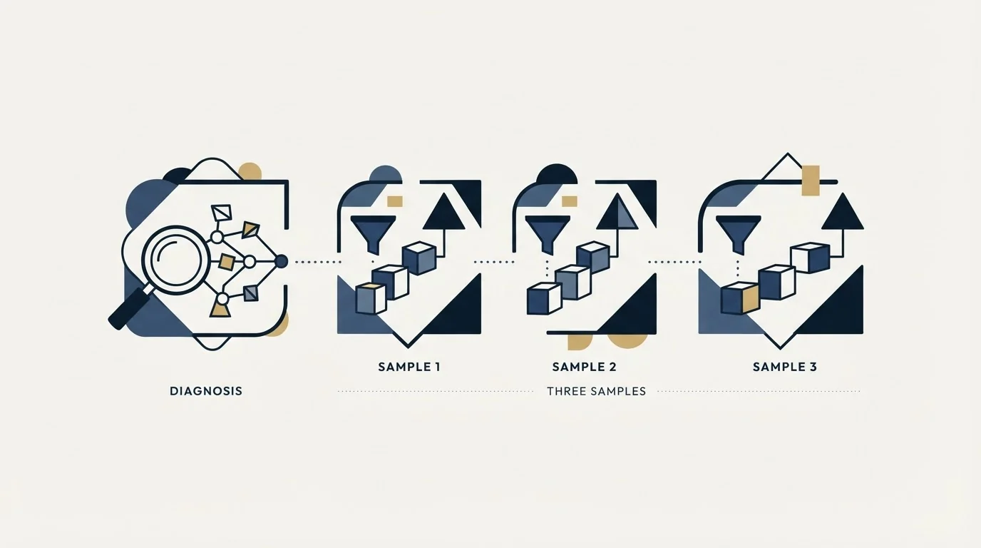 Section illustration: Three worked samples