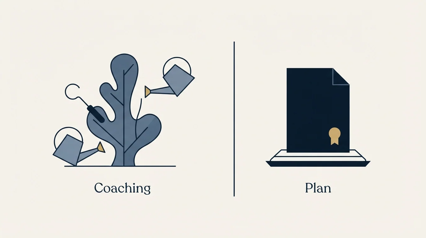 Section illustration: Keeping the plan out of the coaching