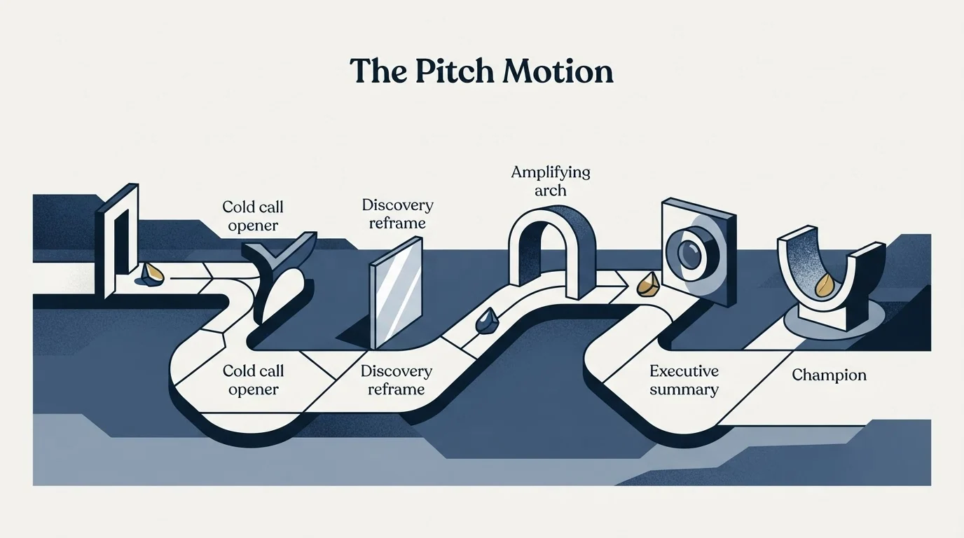 Section illustration: Where the pitch sits inside the motion