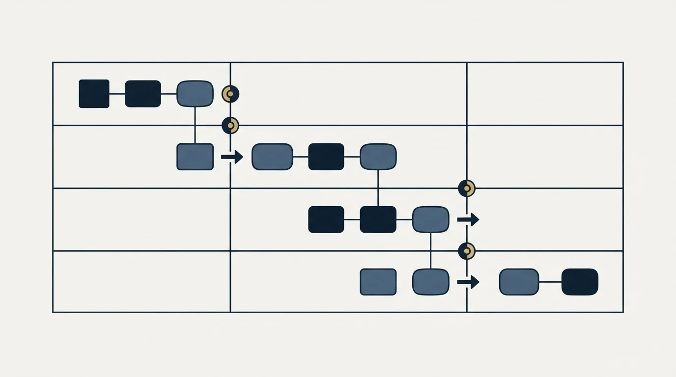 Section illustration: Swimlanes, and the handover count