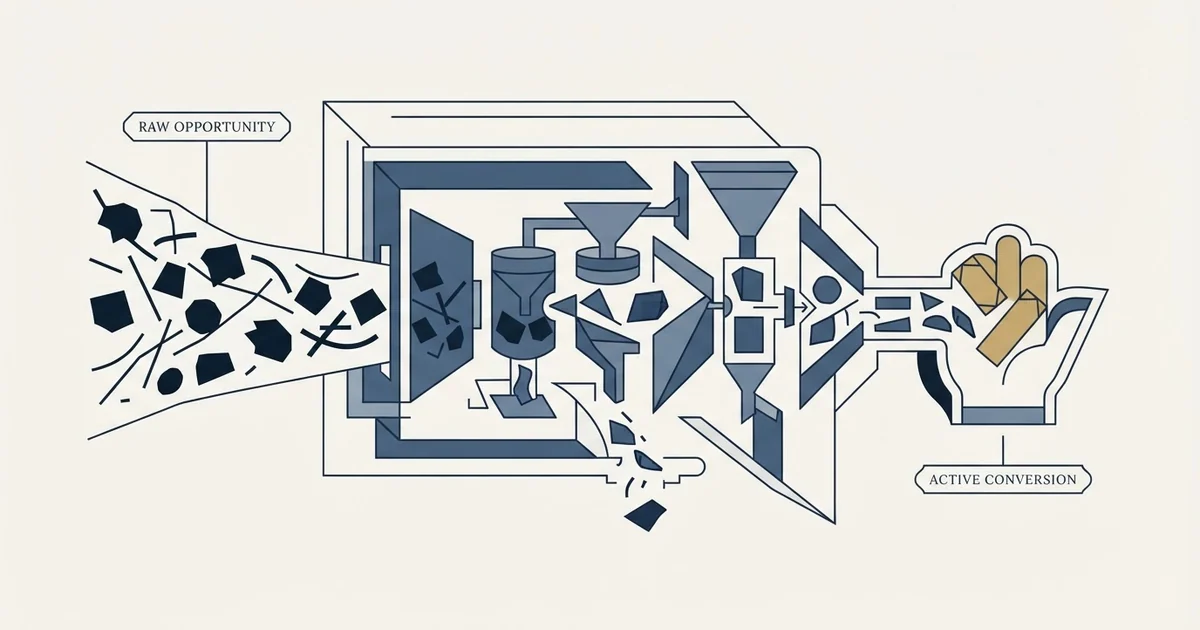 Editorial illustration for The Sales Process